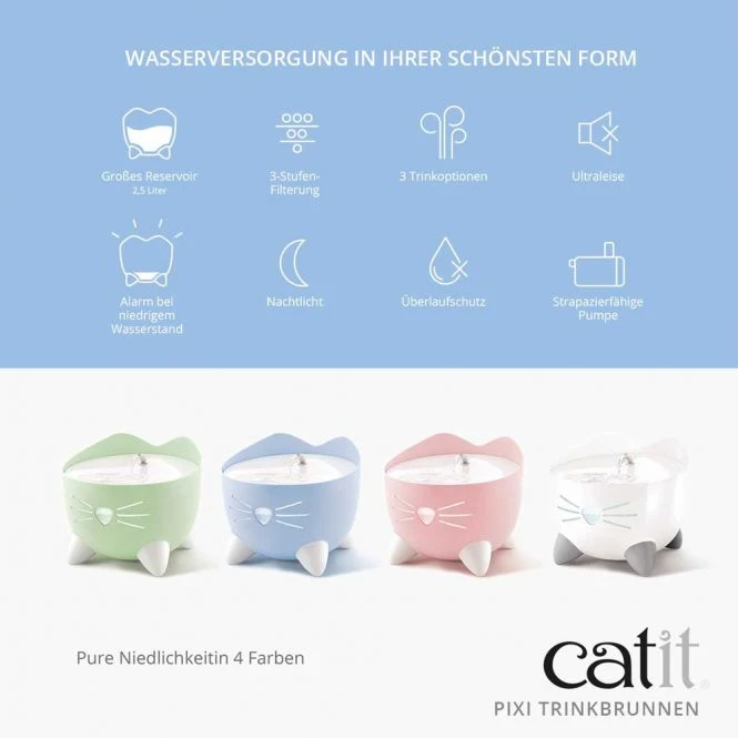 Catit PIXI Trinkbrunnen - Blau 2 Catit PIXI Trinkbrunnen - Blau – Bild 2