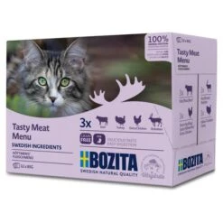 Bozita Pouch Häppchen In Soße Multibox Fleisch-Menü 12 X 85g
