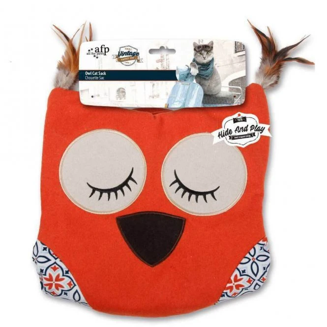 All For Paws Katzensack Eule - Orange 2 All For Paws Katzensack Eule - Orange – Bild 2